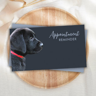 Carte De Rendez-vous Chien Walker Animal assis Black Labrador Business