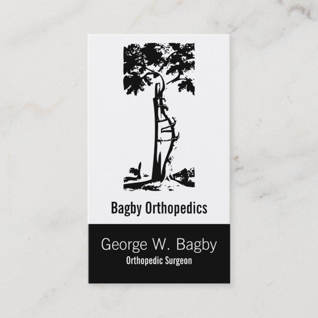 Carte De Rendez-vous Chirurgie orthopédique Arbre tordu (Devant)