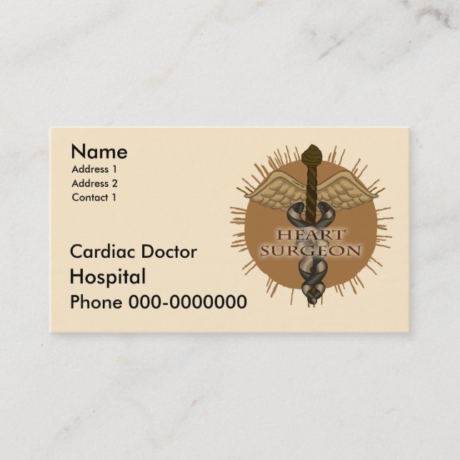 Carte De Rendez-vous Chirurgien cardiaque (Devant)