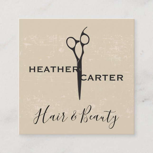 Carte De Rendez-vous Cisailler la texture rustique moderne (Devant)