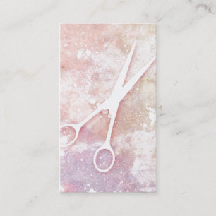 Carte De Rendez-vous ciseaux à la mode de rose de galaxie de salon de