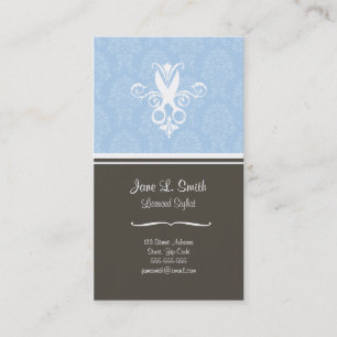 Carte De Rendez-vous Ciseaux bleus de tapisserie