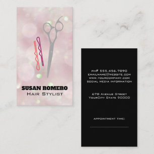 Carte De Rendez-vous Ciseaux et broches à cheveux