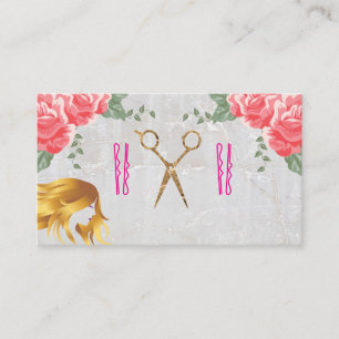 Carte De Rendez-vous Ciseaux et broches à cheveux   ROSE   Liste de vér