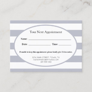 Carte De Rendez-vous Classic Grey Stripes
