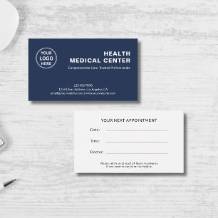 Carte De Rendez-vous Clinique de soins de santé Docteur Marine Blue Pro