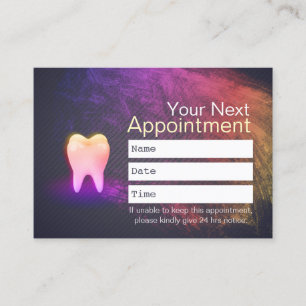 Carte De Rendez-vous Clinique dentaire professionnelle Rose Gold Tooth