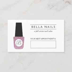 Carte De Rendez-vous Clou Salon Monogramme Parties scintillant rose Car