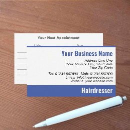 Carte de rendez-vous coiffeur