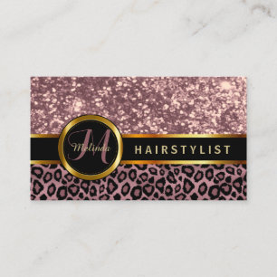 Carte De Rendez-vous Coiffeuse Dusty Rose Gold Parties scintillant Rend