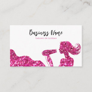 Carte De Rendez-vous Coiffeuse élégante Parties scintillant rose