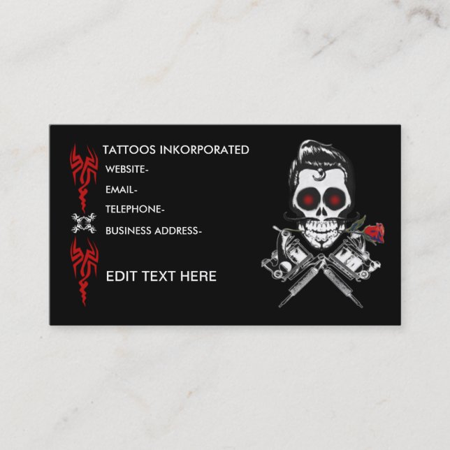 Carte De Rendez-vous Conception de tatouage (Devant)