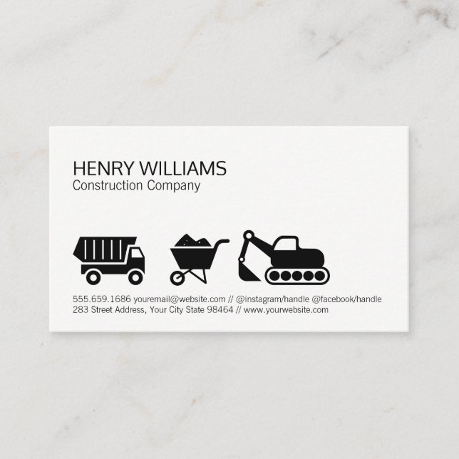 Carte De Rendez-vous Construction (Devant)