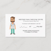 Carte de rendez-vous conviviale pour un médecin de