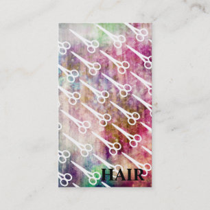 Carte De Rendez-vous cosmotology grunge de coiffeur de ciseaux de