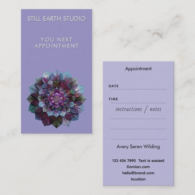 Carte De Rendez-vous Council of Leaves | Mandala (Devant / Derrière)