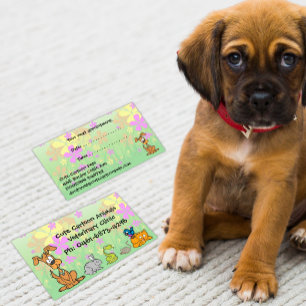 Carte De Rendez-vous Cute caricature pour animaux vétérinaires