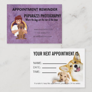 Carte de rendez-vous d'affaires pour la photograph