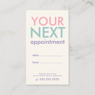 Carte de rendez-vous de base Pastel Minimal