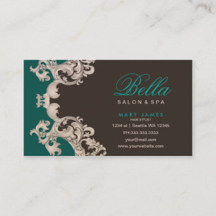 carte de rendez-vous de carte de visite de salon