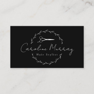 Carte de rendez-vous de coiffure blanche moderne n