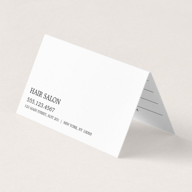 Carte de rendez-vous de conception simple (Devant)