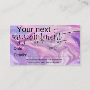 Carte de rendez-vous de la liste de cheveux