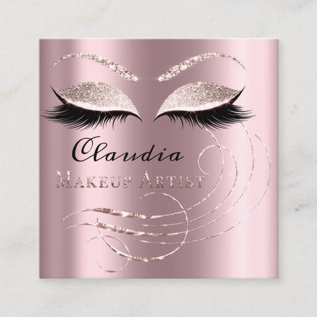 Carte de rendez-vous de l'artiste de maquillage du (Devant)