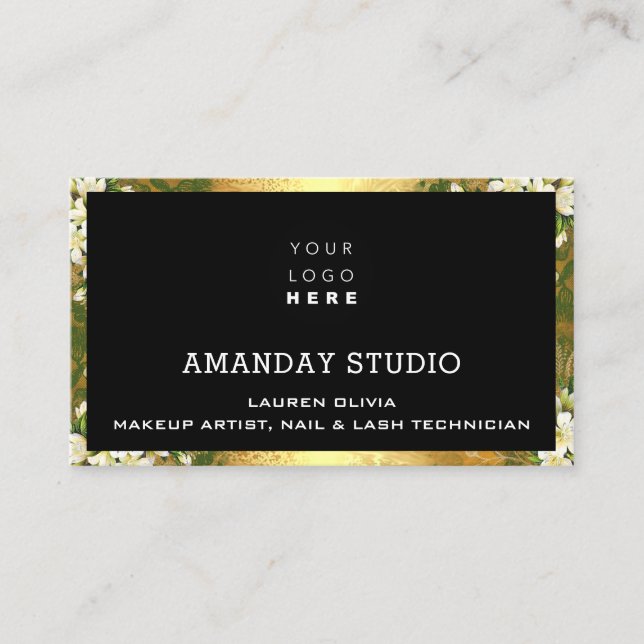Carte de rendez-vous de maquillage professionnel G (Devant)