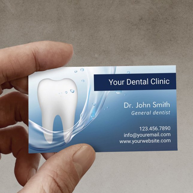 Carte De Rendez-vous Dentaire professionnel flux d'eau Dentiste des den (Créateur téléchargé)