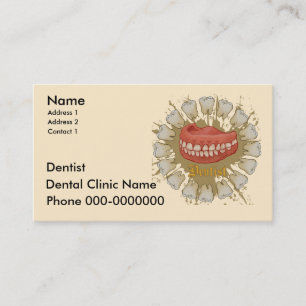 Carte De Rendez-vous Dentist Caduceus nom personnalisé