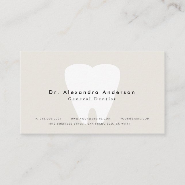 Carte de rendez-vous Dentist Modern Light Beige (Devant)
