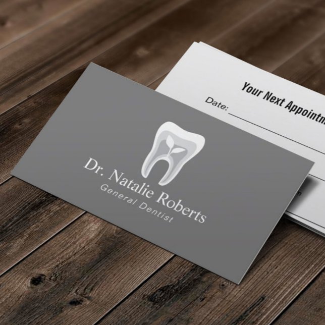 Carte De Rendez-vous Dentist Tooth Logo Soins dentaires professionnels (Créateur téléchargé)