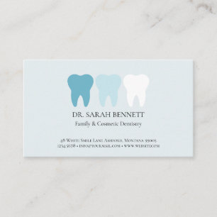 Carte De Rendez-vous Dentiste élégant aérien bleu clair professionnel