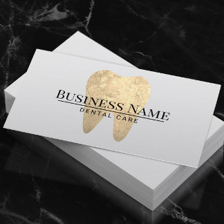 Carte De Rendez-vous Dentiste moderne Gold Tooth Dental Office