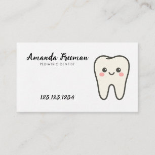 Carte De Rendez-vous Dentiste pédiatrique mignon blanc