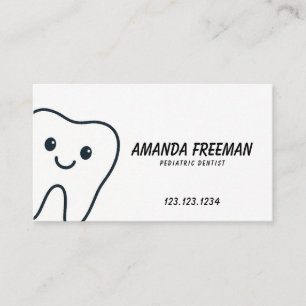 Carte De Rendez-vous Dentiste pédiatrique minimaliste joyeux