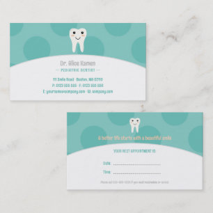 Carte De Rendez-vous Dentiste pour enfants   Dentiste pédiatrique