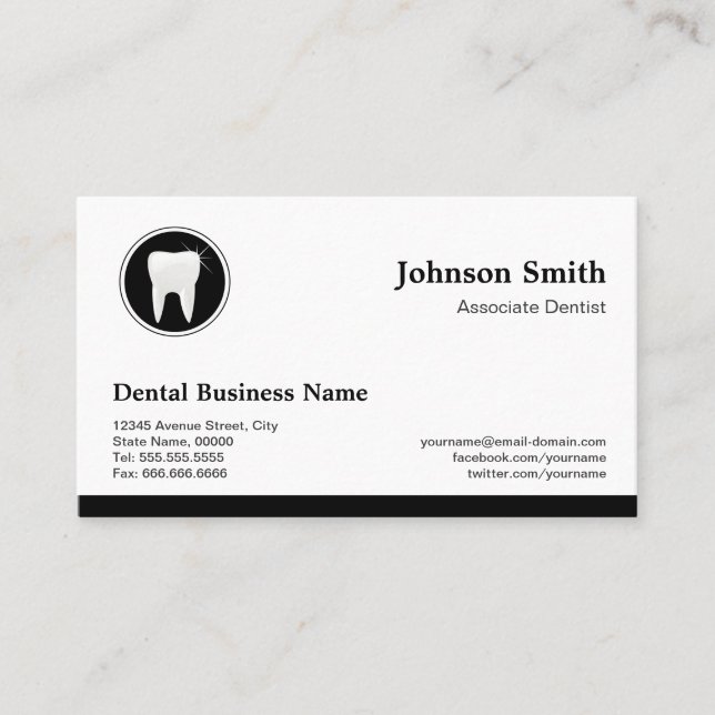 Carte De Rendez-vous Dentiste professionnel - Soins dentaires Nominatio (Devant)
