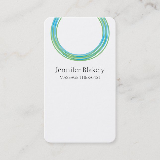 Carte De Rendez-vous Design Turquoise bleu blanc moderne (Devant)