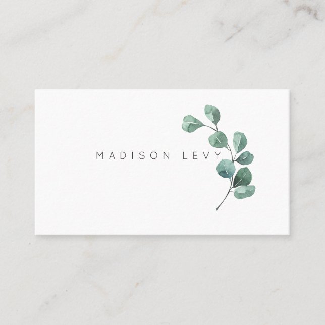 Carte De Rendez-vous Direction de l'eucalypse Feuille Artiste de l'entr (Devant)