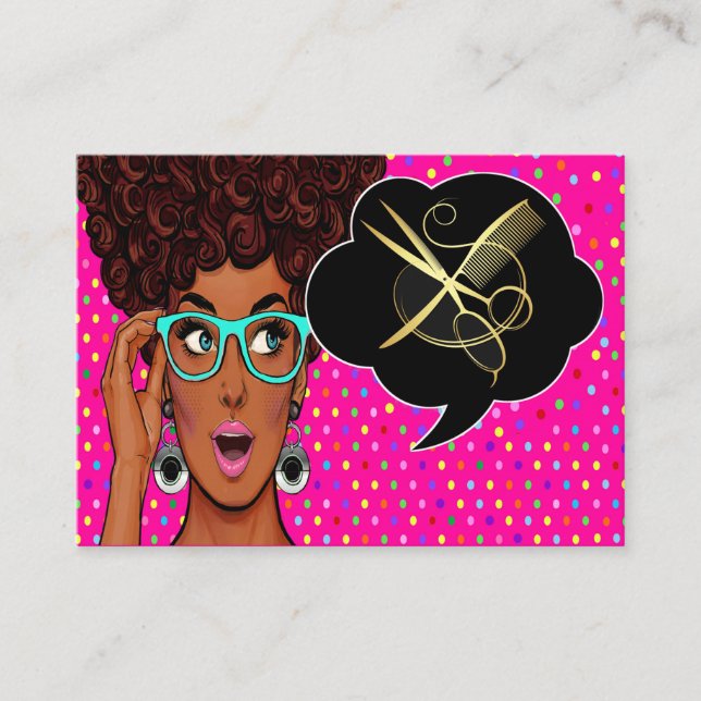 Carte de rendez-vous Diva Pop Art moderne (Devant)