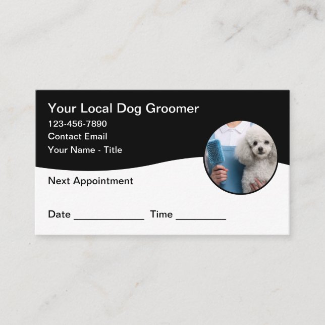 Carte De Rendez-vous Dog Grooming Customer Appointment Cards (Devant)