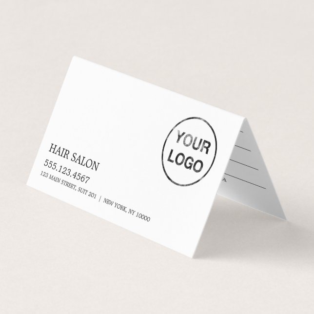 Carte de rendez-vous du logo de conception simple (Devant)