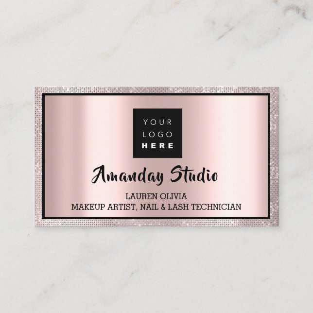 Carte de rendez-vous du logo Eyelash de maquillage (Devant)