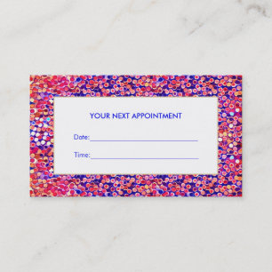 Carte de rendez-vous du salon Confetti coloré amus