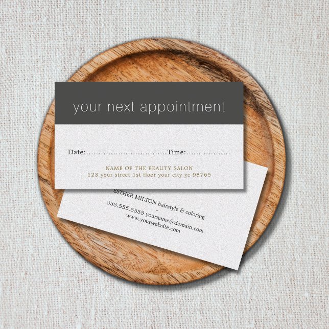 Carte de rendez-vous du salon de beauté Cool moder (Créateur téléchargé)