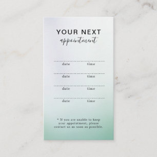 Carte de Rendez-vous du Salon de Beauté Simple Gra