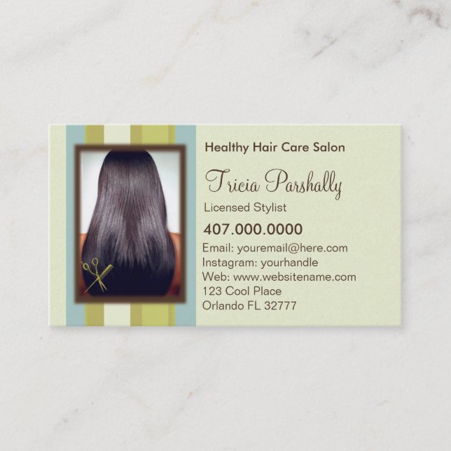 Carte de rendez-vous du salon de coiffure afro-amé (Devant)