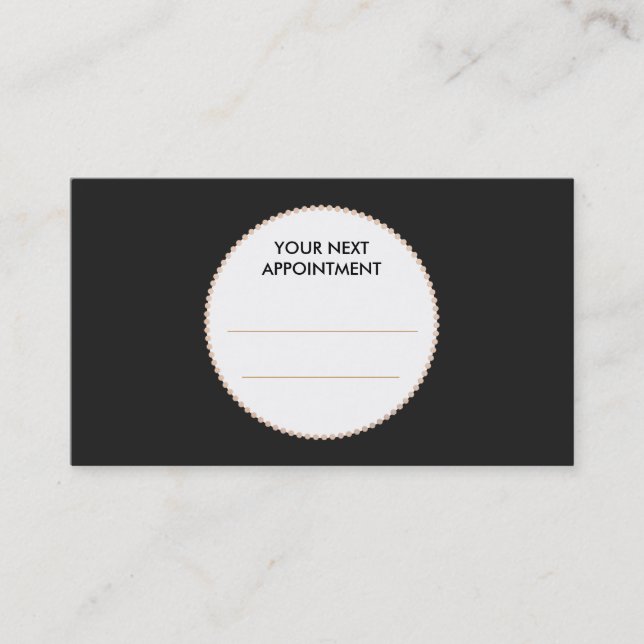 Carte de rendez-vous du salon de coiffure moderne  (Devant)